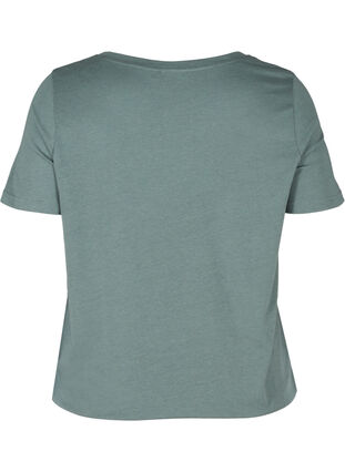 T-shirt met korte mouwen en verstelbare onderkant, Balsam Green, Packshot image number 1