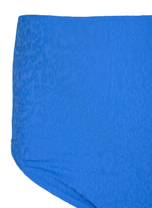 Tijgerprint bikinislip met hoge taille, Palace Blue, Packshot image number 2