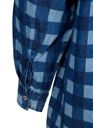 Chemise en coton à carreaux, Blue Check, Packshot image number 3