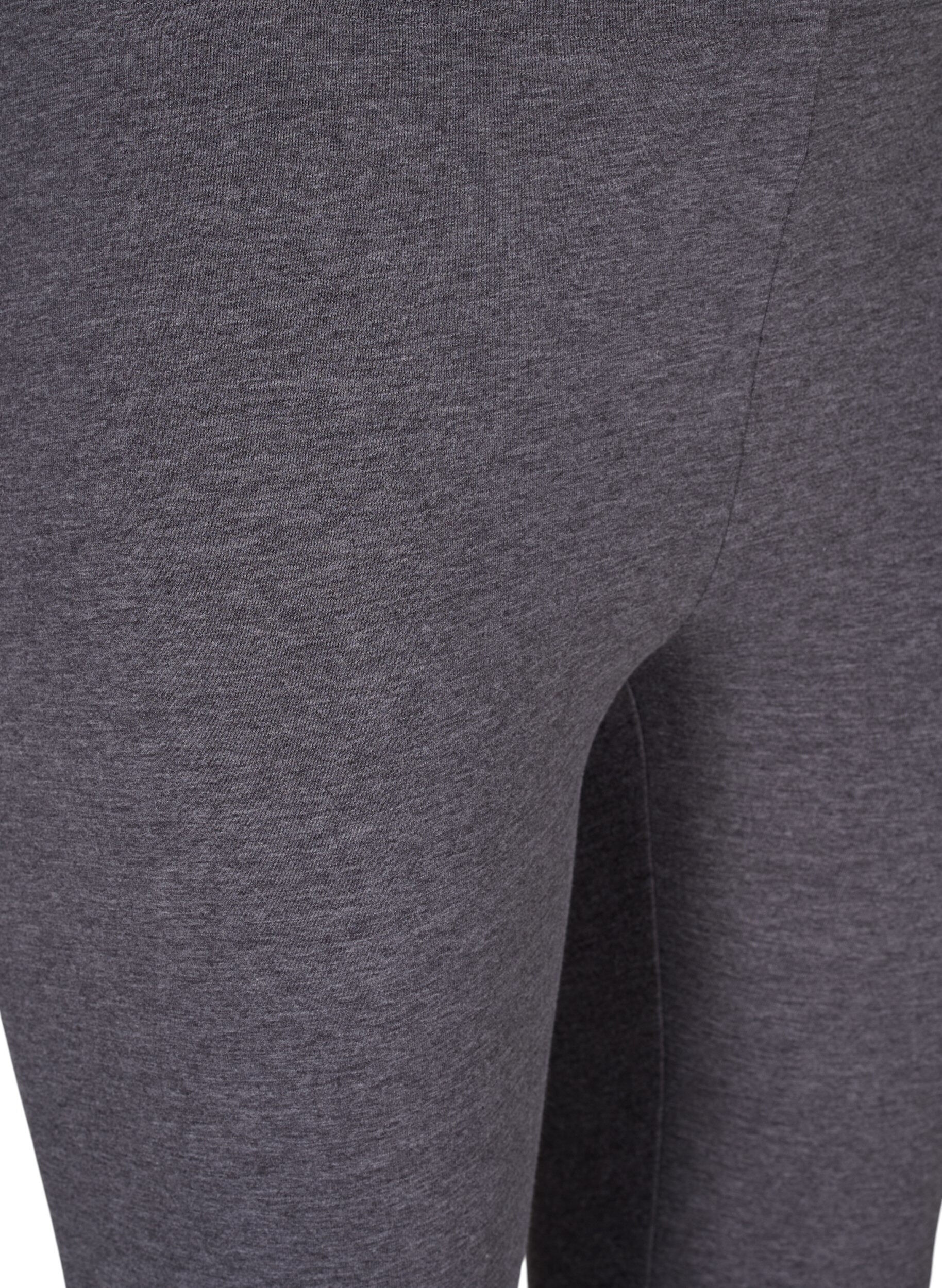 ZizziGrijs gem&ecirc;leerde legging, Dark Grey Melange, Packshot image number 2