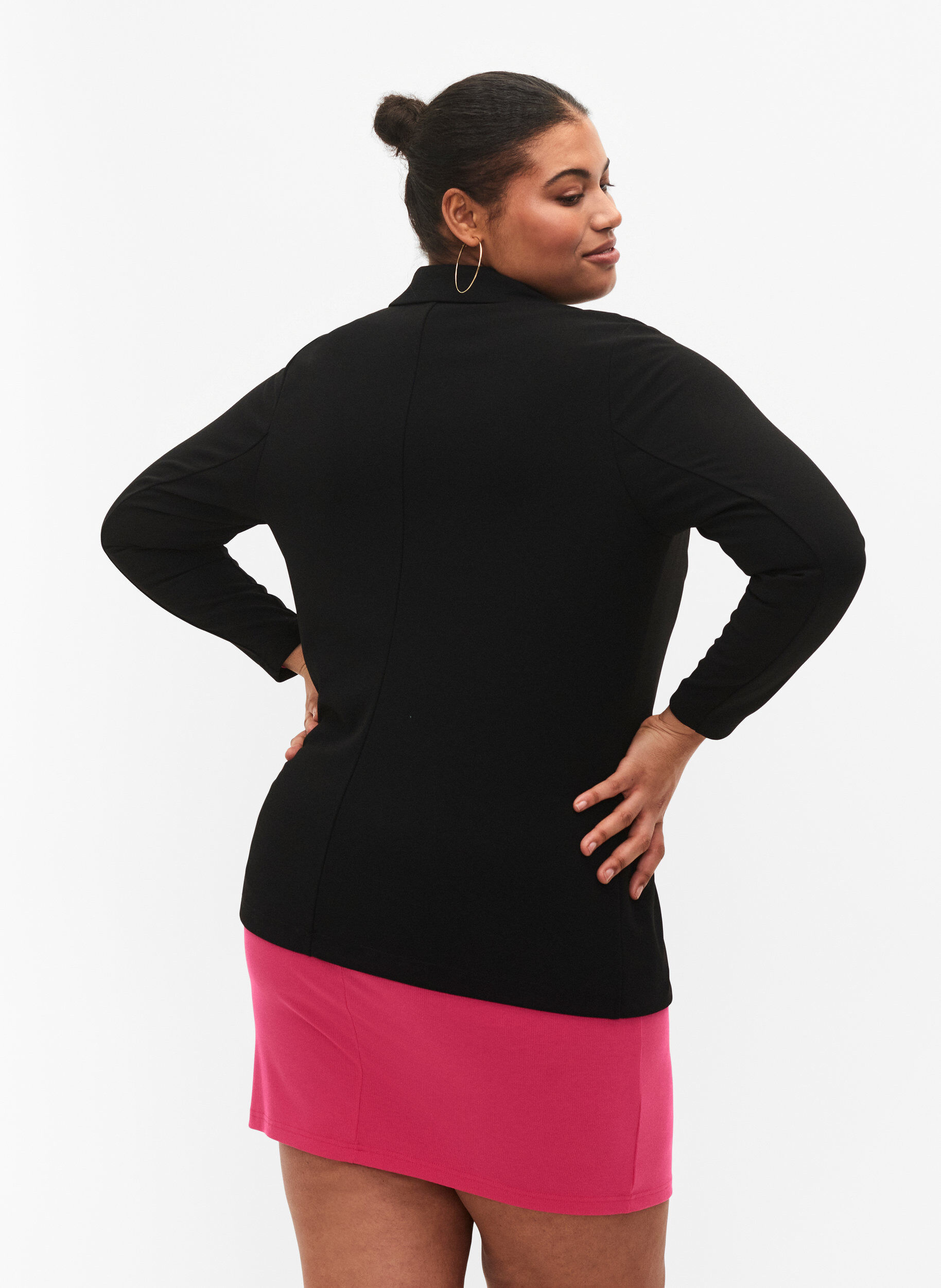 Zizzi Blazer &agrave; poches, Black, Model image number 1