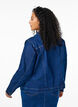 Veste en jean en m&eacute;lange de coton extensible, Bleu, Model image number 2