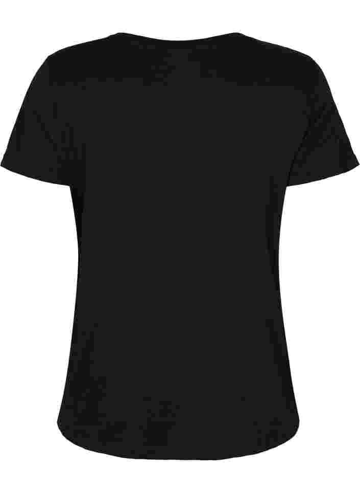 T-shirt de sport avec imprimé, Black gold foil logo, Packshot image number 1