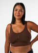 Soutien-gorge souple sans rembourrage, Marron, Model image number 0