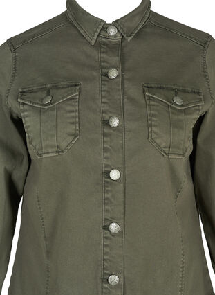 Korte jas in katoen, Army Green, Packshot image number 2