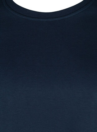 Cropped sweatshirt met ronde hals, Navy Blazer, Packshot image number 2