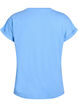 T-shirt met korte mouwen van katoenmix, Blauw, Packshot image number 1