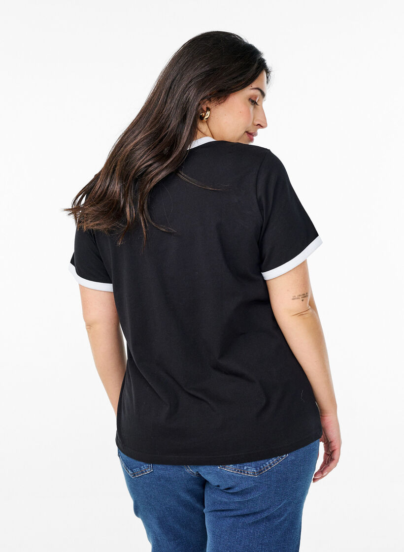 T-shirt avec texte imprim&eacute;, Black w.An. Wh.Paris, Model image number 1