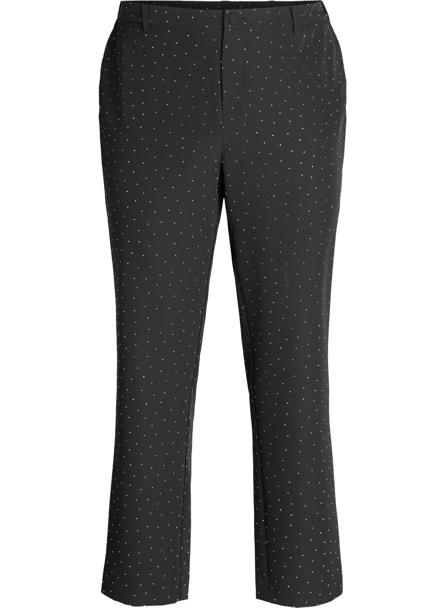 Broek met rhinestones en een hoge taille