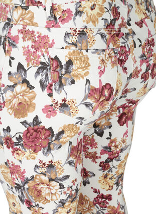 Super slim Amy jeans met bloemenprint, White Flower AOP, Packshot image number 3