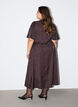 Midi-jurk met jacquard en paisleypatroon en vleugelmouwen, Bruin, Model image number 1