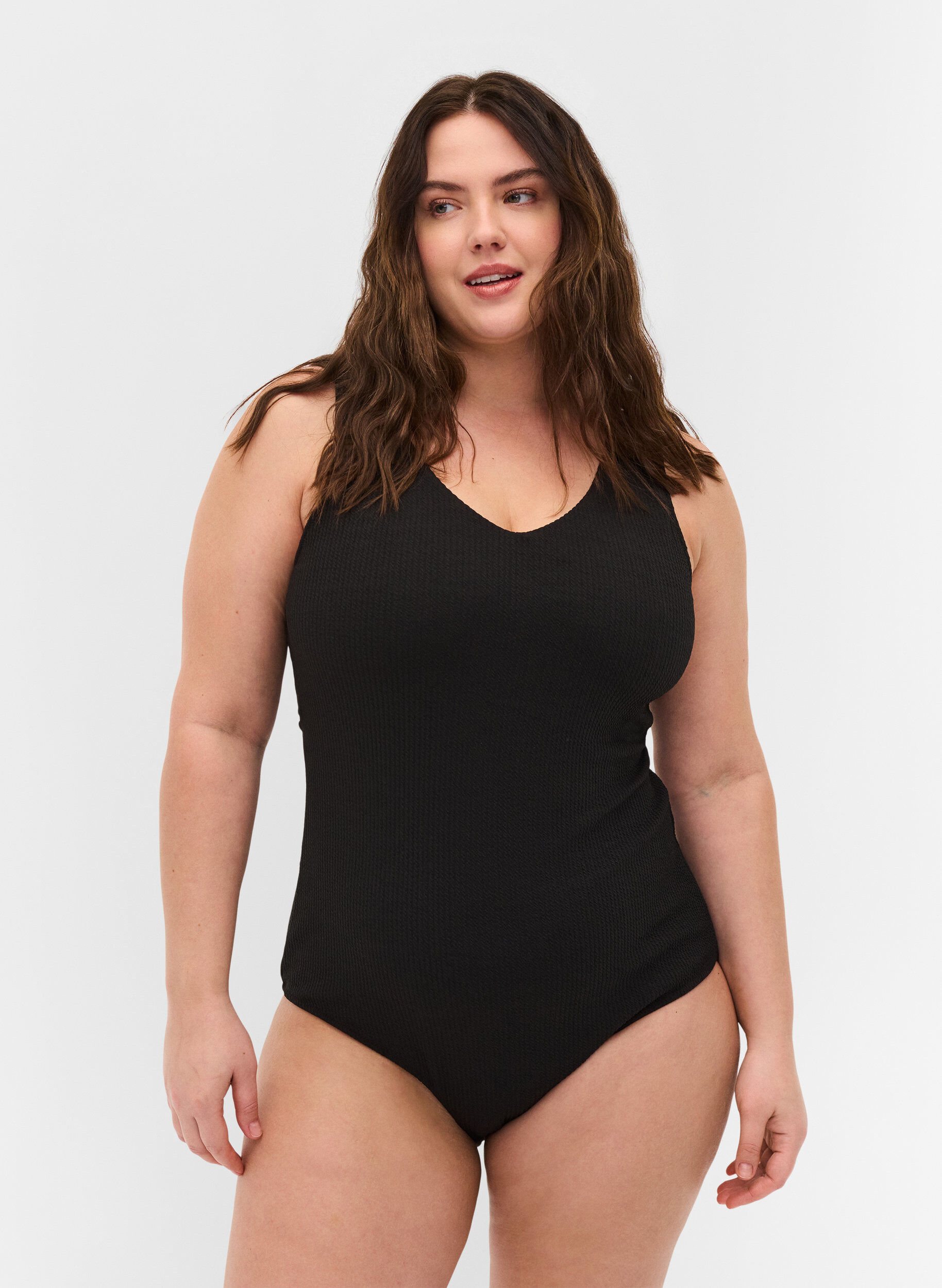 Zizzi Maillot de bain dos crois&eacute;, Black, Model image number 0