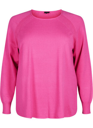 Chemisier en tricot à manches raglan, Raspberry Rose Mel., Packshot image number 0