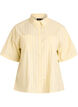 Gestreepte blouse in een los pasvorm, Geel, Packshot image number 0