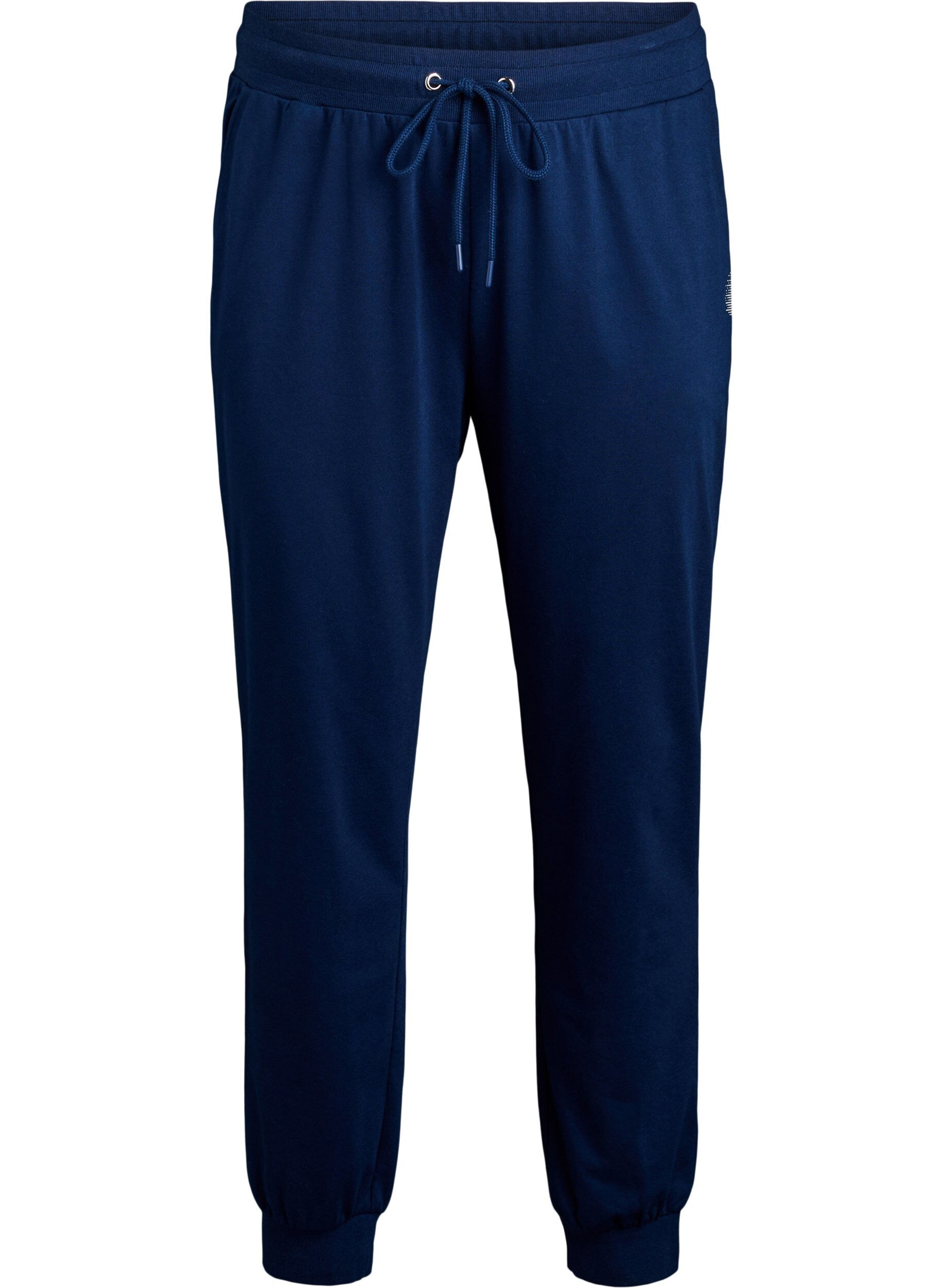 ZizziLosse trainingsbroek met zakken, Blauw, Packshot image number 0