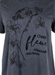 T-shirt van biologisch katoen met print, Grijs, Packshot image number 2