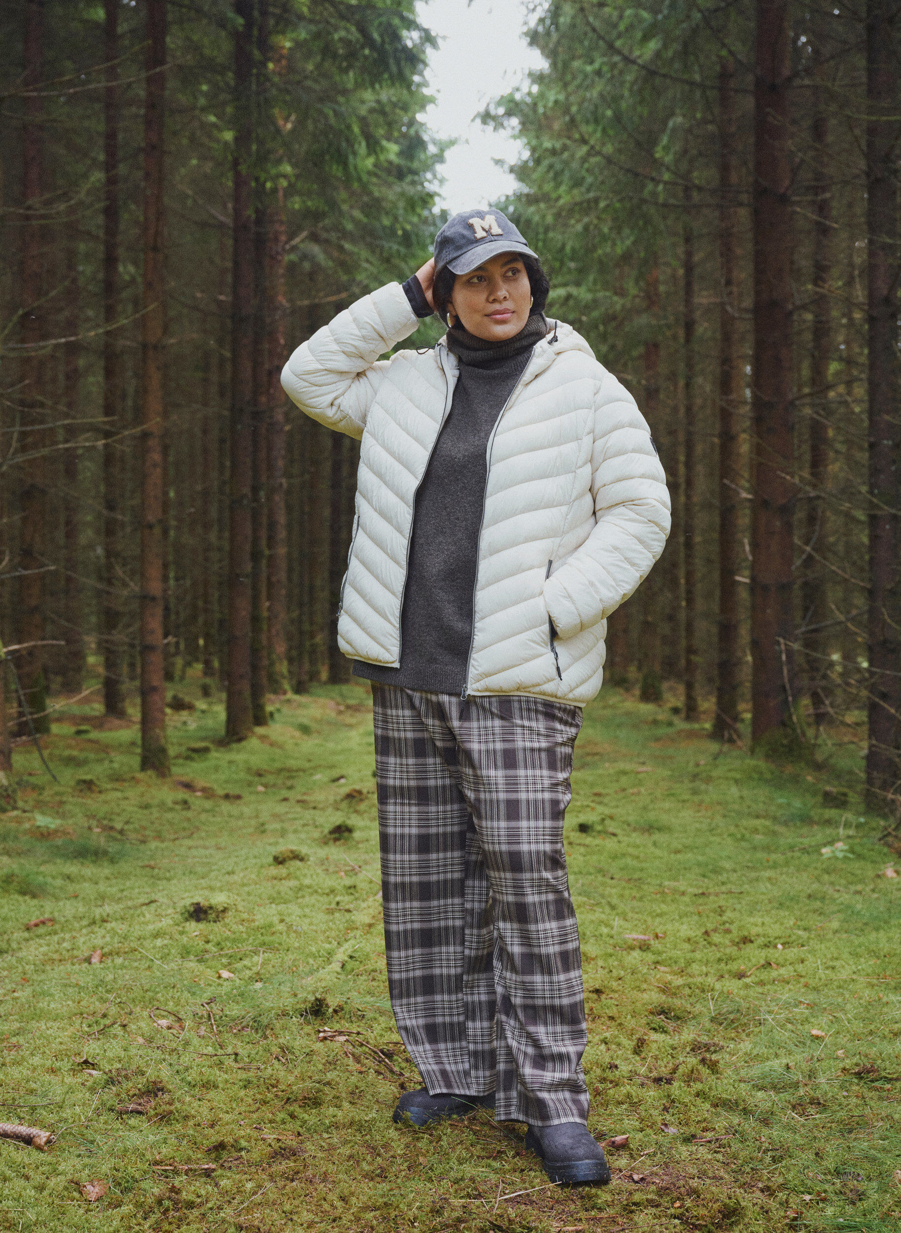 Gecrochte broek met wijde pijpen
