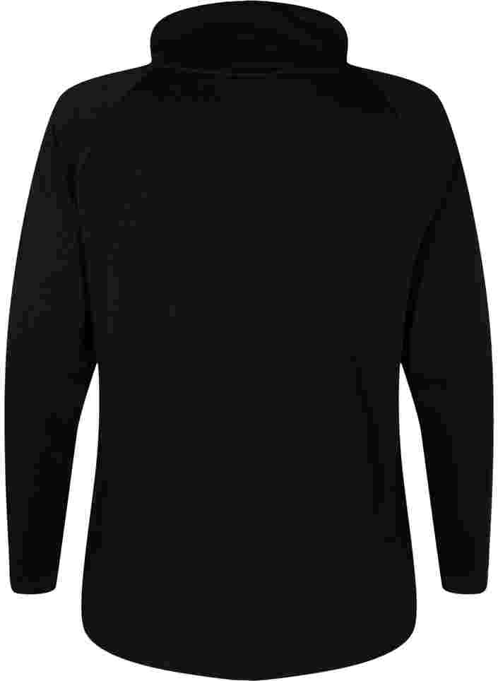 Sweatshirt met hoge kraag, Black, Packshot image number 1
