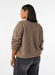 Veste teddy &agrave; col rond boutonn&eacute;e, Marron, Model image number 2