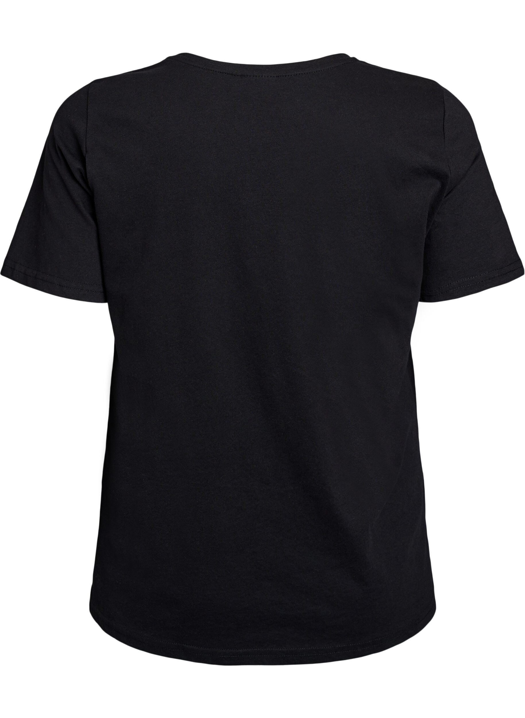 ZizziT-shirt met print, Zwart, Packshot image number 1