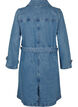 Denim trenchcoat met riem, Blue Denim, Packshot image number 1