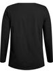 Basic jerseyblouse met lange mouwen, Zwart, Packshot image number 1