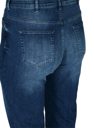 Gemma jeans met regular fit en hoge taille, Blue denim, Packshot image number 3