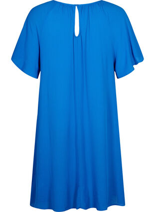 Robe en viscose à manches courtes, Victoria blue, Packshot image number 1