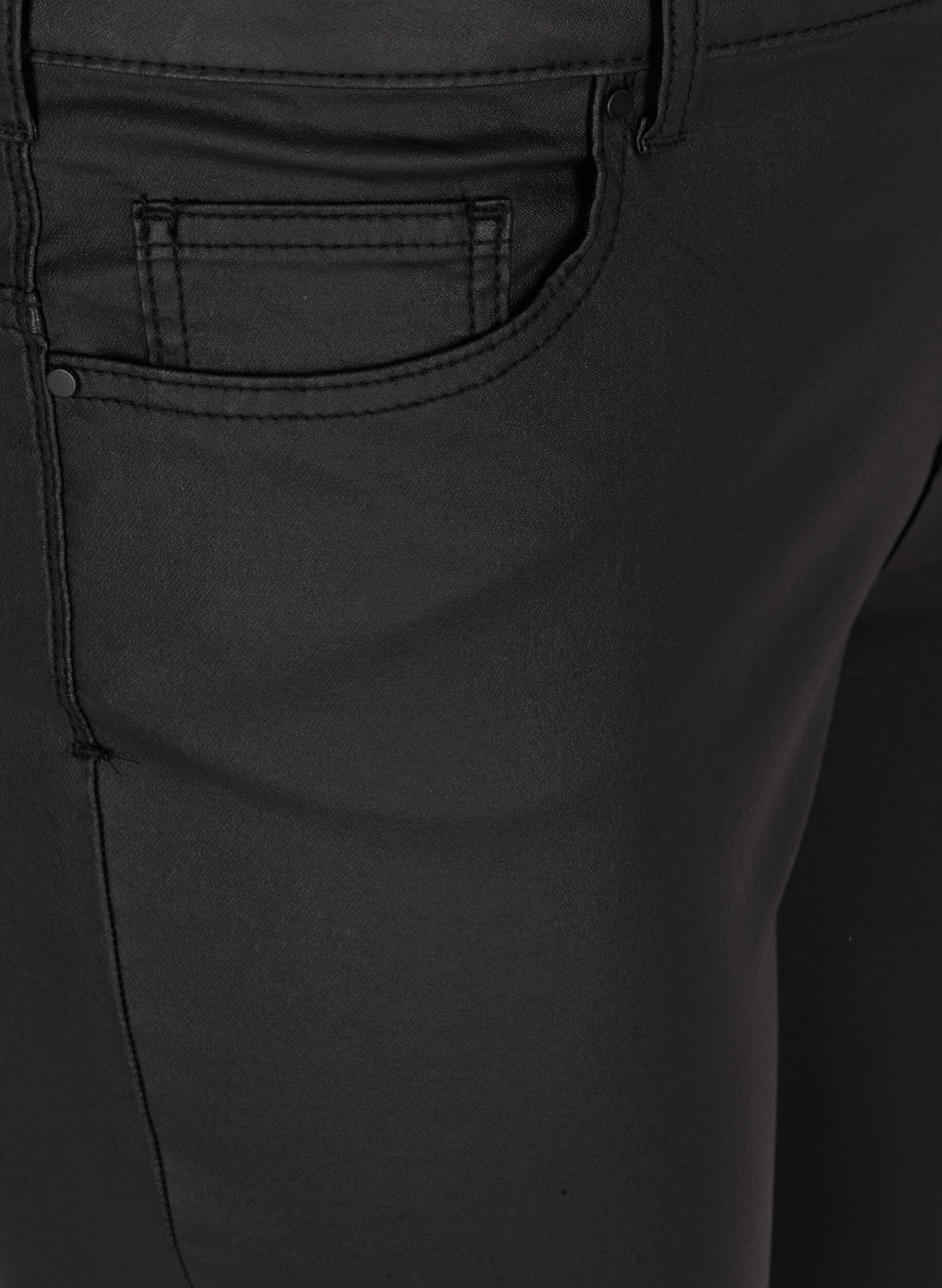 Zizzi Jean enduit Amy, Black coated, Packshot image number 2