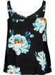 Mouwloze top in viscose, Black Big Flower, Packshot image number 1