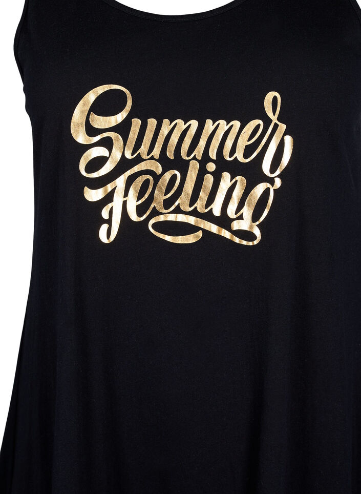 Robe sans manches en coton avec forme en A, Black W. Summer, Packshot image number 2