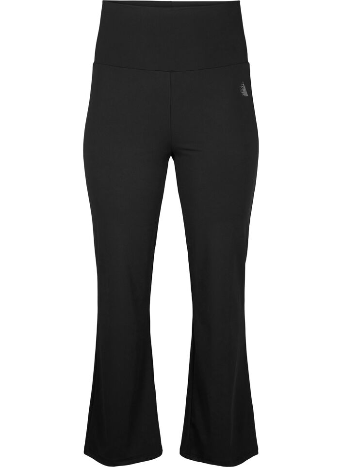 Pantalon d'entraînement évasé à taille haute, Noir, Packshot image number 0