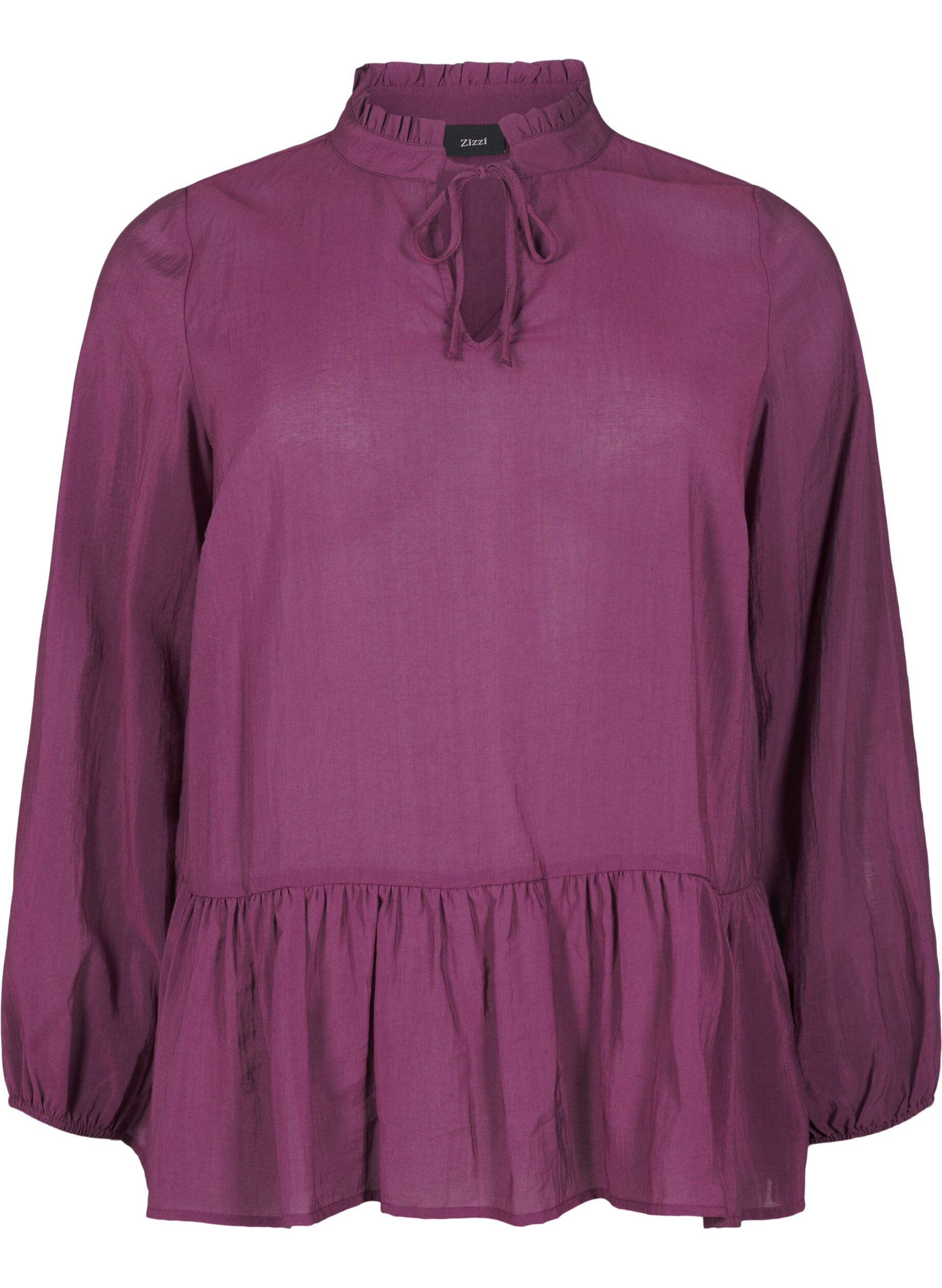 Viscose blouse met peplum