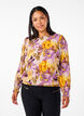 Smock blouse met bloemenprint, Purple Flower, Model image number 0