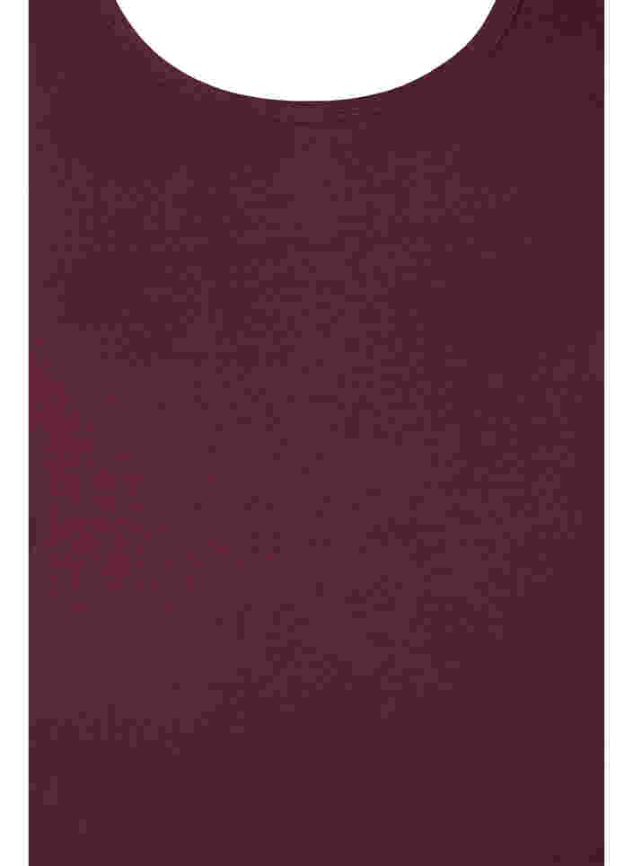 Effen gekleurd basic top in katoen, Winetasting, Packshot image number 2
