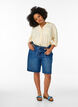 Chemise en lin et viscose avec manches 3/4, Beige, Model image number 1
