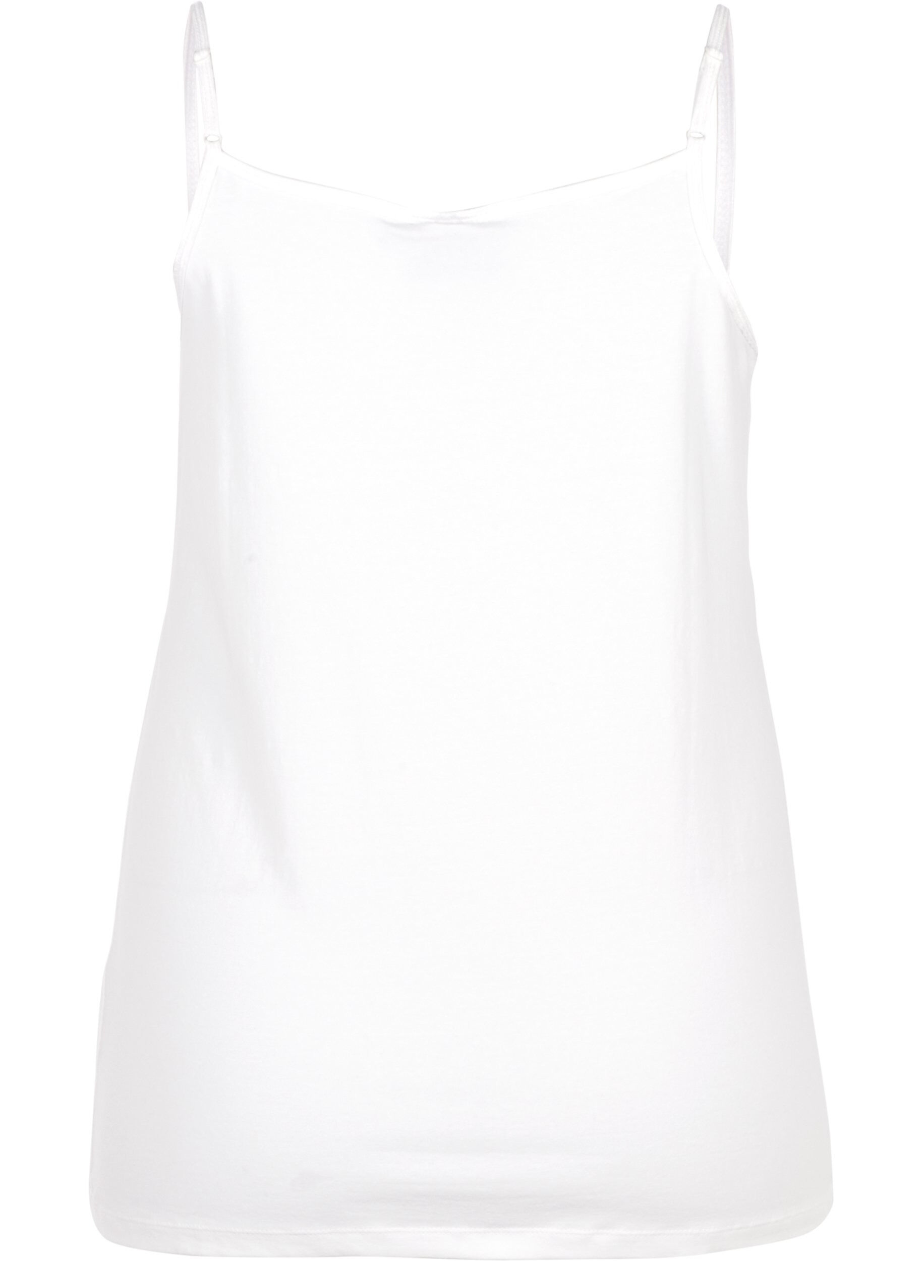 ZizziTop basique &agrave; nouer en coton, Blanc, Packshot image number 1