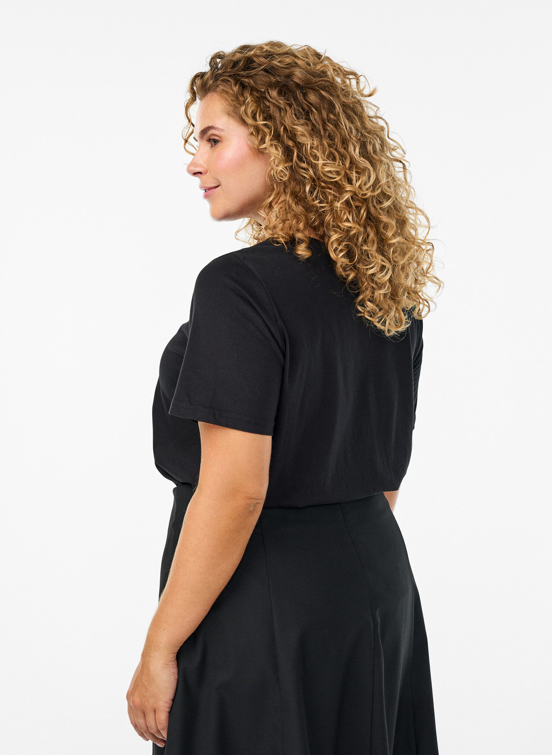 ZizziFLASH - T-shirt met print, Zwart, Model image number 2