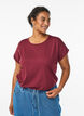 T-shirt met korte mouwen van katoenmix, Donker Bordeaux, Model image number 0