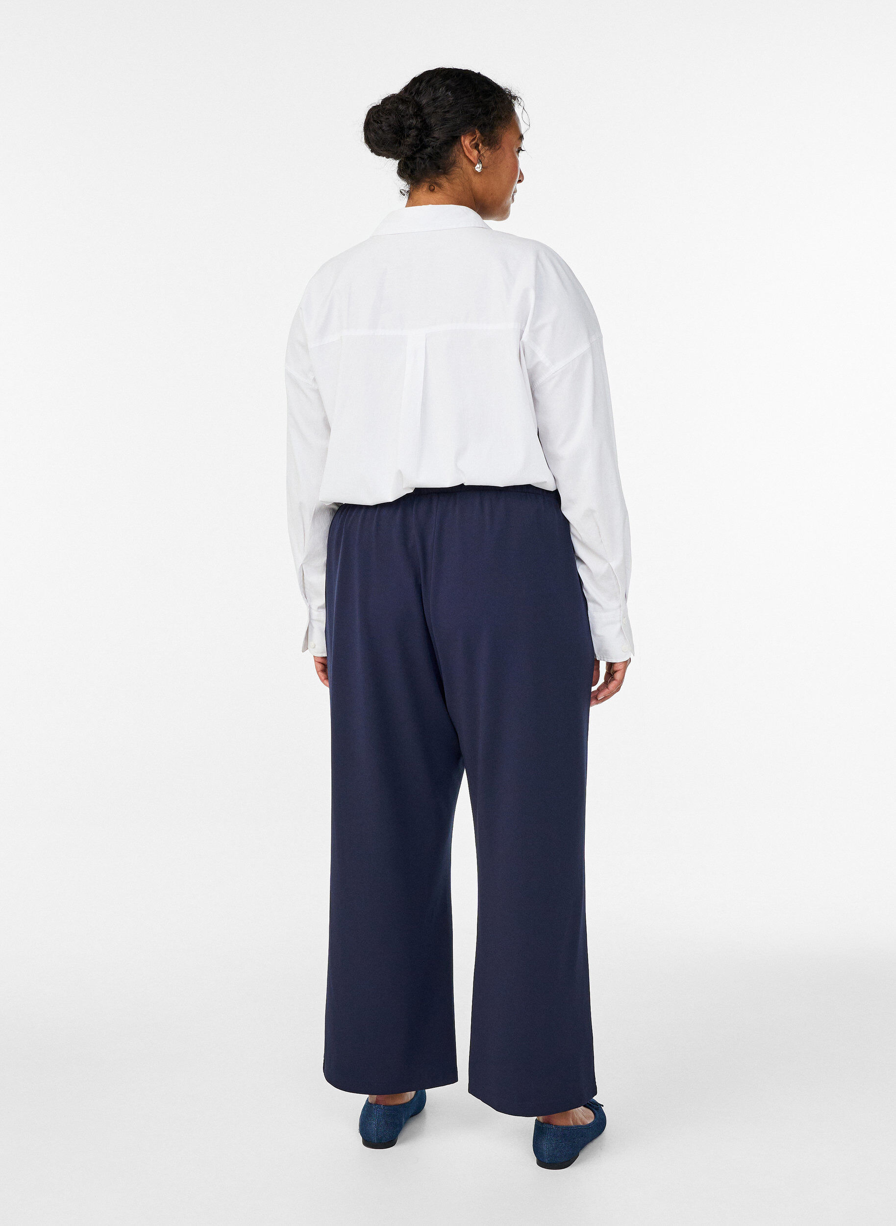 ZizziLosse broek met zakken, Blauw, Model image number 1