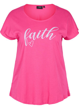 T-shirt ample à manches courtes en coton, Beetroot Pur Faith, Packshot image number 0
