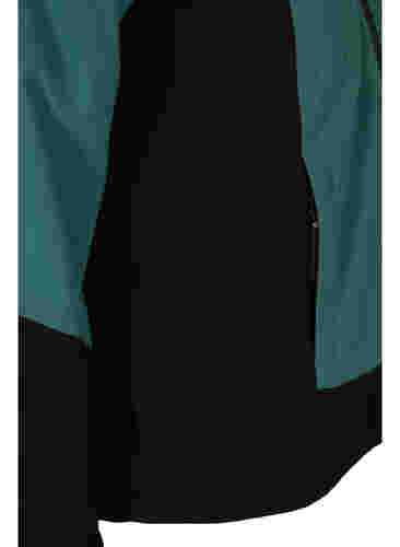 Ski jas met afneembare capuchon, Mallard Green Comb, Packshot image number 3