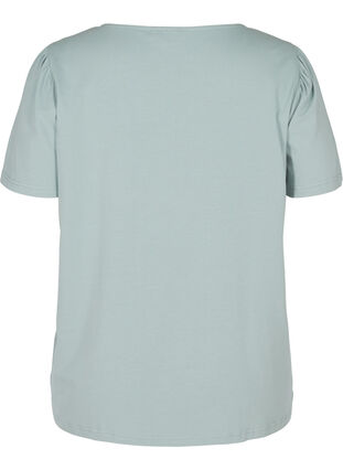 T-shirt à manches courtes avec détails en dentelle, Silver Blue, Packshot image number 1