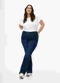 Jeans bootcut Ellen à taille haute, Dark Blue, Model
