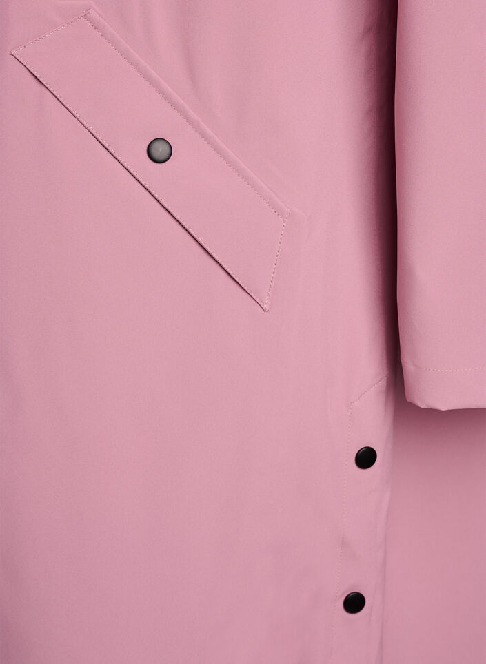 Regenjas met zakken en capuchon, Roze, Packshot image number 3