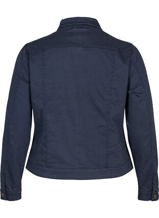 Korte gekleurde denim jas, Navy, Packshot image number 1