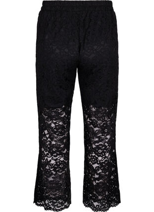 Pantalon en dentelle avec des poches, Black, Packshot image number 1