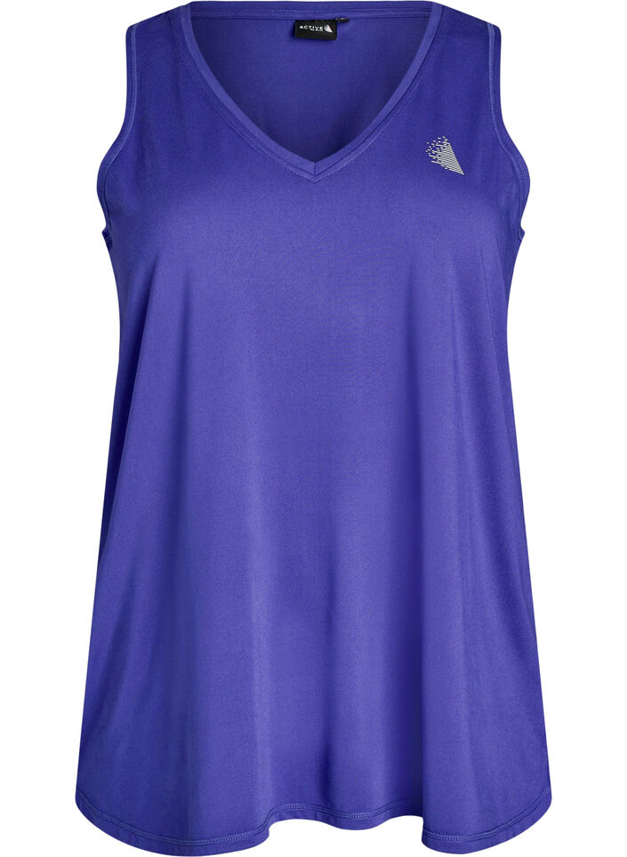 Sports top with V-neck, Violet, Packshot image number 0