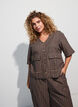 Geruite blouse met borstzakken, Bruin, Model image number 4