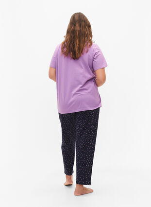 Pantalon de pyjama en coton avec imprimé, Night Sky Dot, Model image number 1